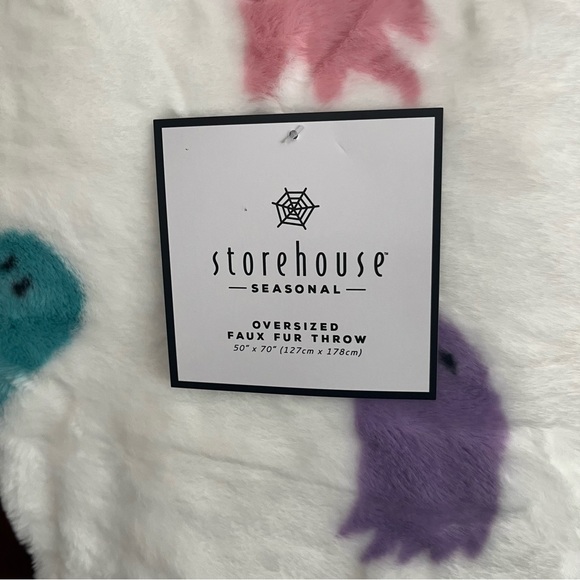 NEW! Hard to Find Storehouse Ghost Colorful Blanket - Picture 2 of 3